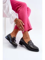 Dámské patentované černé mokasíny Nerilaja Dámské patentované černé mokasíny Nerilaja