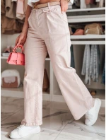 Dámské kalhoty s širokými nohavicemi MOBISKA růžová FashionStreet UY2620