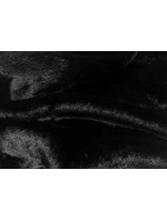 Černá dlouhá dámská zimní bunda s kožešinovou podšívkou (2M-025)