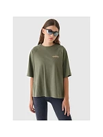 Dámské tričko oversize s potiskem 4F 4FRAW24TTSHF2583-43S