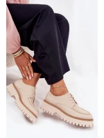 Dámské Mokasíny S Šněrováním Big Star NN274053 Béžové
