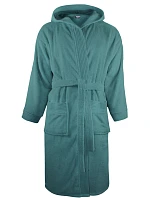 The One Towelling Bathrobe hooded Župan s kapucí 48.1021 petrol The One Towelling Bathrobe hooded Župan s kapucí 48.1021 petrol
