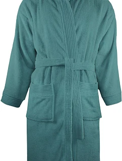 The One Towelling Bathrobe hooded Župan s kapucí 48.1021 petrol
