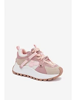 Tenisky na platformě z přírodního semiše GOE TT2N4022 růžové