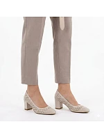 Béžové ažurové lodičky Sergio Leone PB848