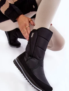 Dámské sněhule na suchý zip Progress PROGJ-22-128 Černé