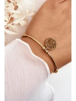 Dámský navlékací ocelový náramek strom zlate