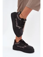 Dámské tenisky na platformě Big Star SS274358 leopardí černé