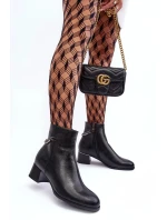 Dámské kotníkové boty s nízkým podpatkem JC101P Černá - Seastar Dámské kotníkové boty s nízkým podpatkem JC101P Černá - Seastar