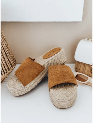 Dámské žabky SUMMERRY camel FashionStreet ZY0986