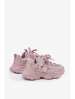 Dětské tenisky na platformě růžové Hanomess