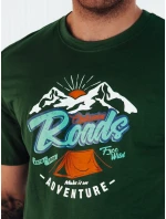 Pánské zelené tričko s potiskem FashionStreet RX5402 Pánské zelené tričko s potiskem FashionStreet RX5402