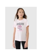Dívčí tričko s potiskem 4F 4FJRSS25TTSHF2585-12S