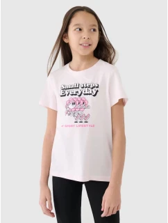 Dívčí tričko s potiskem 4F 4FJRSS25TTSHF2585-12S