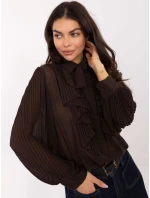 MI KS košile A2818.09 tmavě hnědá