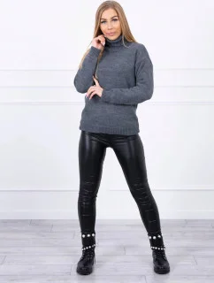 Svetr s rolákem S2020-16 tmavě šedý - Kesi