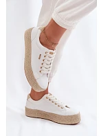 Dámské espadrilles na platformě Big Star TT274349 Bílé