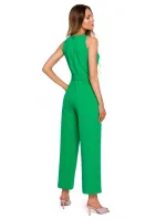 M679 Kombinéza bez rukávů s páskem a sponou - zelená