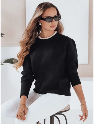 Dámský základní svetr DARMILA černý FashionStreet MY2504