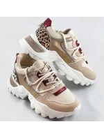 Béžové dámské sportovní boty se zvířecím motivem (VIVI1038) Béžové dámské sportovní boty se zvířecím motivem (VIVI1038)