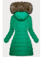 Zelená péřová dámská zimní bunda (LHD-23032)