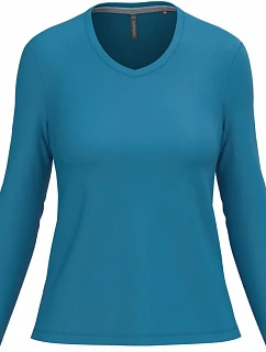 Kariban K 382 Dámské tričko do V s dl. rukávem 20.K382 tropical blue