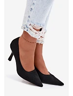 Materiálové Podpatky Lodičky Černé Lelissey