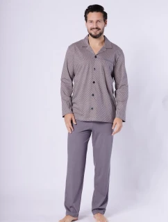Pyžamo Hotberg 1754 Marcel long/r M-2XL rozepínací