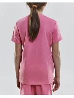 Craft Teamwear Squad Go Jersey Solid Jr Dětské sportovní tričko s výstřihem do V 82.5582 sweden yellow