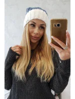 Paris fleecová čepice K212 denim+white Paris fleecová čepice K212 denim+white
