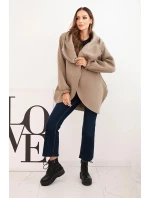 Dámská zateplená mikina s kapucí a asymetrickým zipem fango Dámská zateplená mikina s kapucí a asymetrickým zipem fango