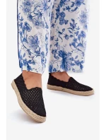 Dámské Espadrilky S Pletením Vinceza 13625 Černé