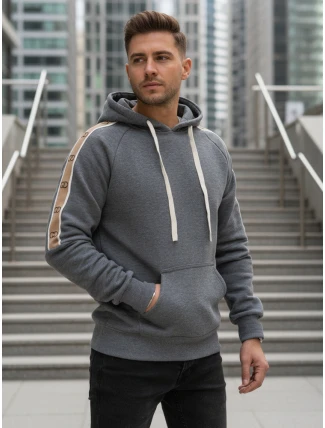 Pánská šedá mikina FashionStreet BX5945