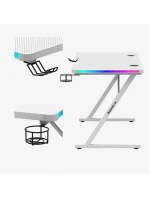 Herní stůl Huzaro Hero 2.5 White RGB