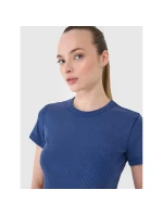 Dámské žebrované tričko 4F 4FRSS25TTSHF2696-31S