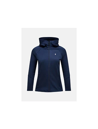 Dámská mikina Peak Performance Rider Essentials Zip Hood - blue shadow/blue shadow velikost: m