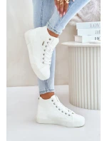 Zateplené Dámské Tenisky Se Švy Bílé Big Star OO274A479 Zateplené Dámské Tenisky Se Švy Bílé Big Star OO274A479