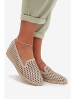 Dámské perforované polobotky Béžové Flariette