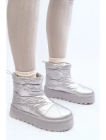 Stříbrné dámské sněhule Fionia na masivní platformě Stříbrné dámské sněhule Fionia na masivní platformě