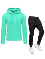 FashionStreet pánská mátová a černá tepláková souprava AX0642z FashionStreet pánská mátová a černá tepláková souprava AX0642z