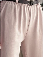 Dámské tepláky chinos s páskem růžové FashionStreet UY2551