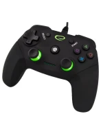 Gamepad Esperanza Vanquisher EGG110K (PC, PS3; barva černá, barva zelená)