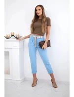 Kalhoty Puntor s páskem modrý