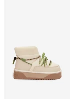 Sněhule na platformě D.Franklin DFSH371015 světle béžové