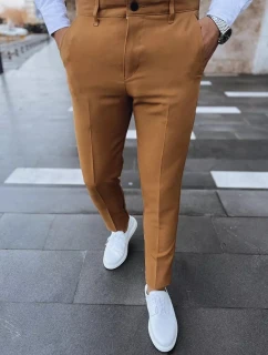 Pánské hladké velbloudí kalhoty chinos FashionStreet UX3974