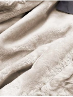 Bunda parka v grafitové barvě s kožešinovou odepínací podšívkou (5M763-105)