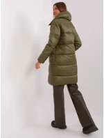 Lehká péřová dámská zimní bunda khaki barvě Factory Price (TR8310)