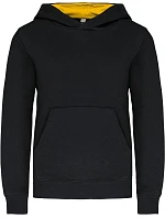 Kariban K 453 Dětská kontrastní mikina s kapucí 20.K453 black/yellow Kariban K 453 Dětská kontrastní mikina s kapucí 20.K453 black/yellow