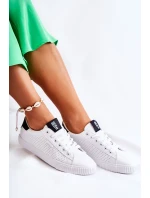 Dámské Kožené Tenisky BIG STAR HH274071 Bile-Černé