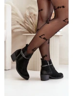 Zazoo 2326 Sametové Dámské Nazouvací Botky Černé